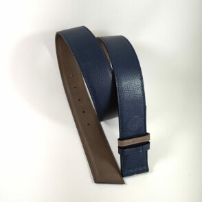 Ceinture reversible femme Bleu nuit / Gris Taupé